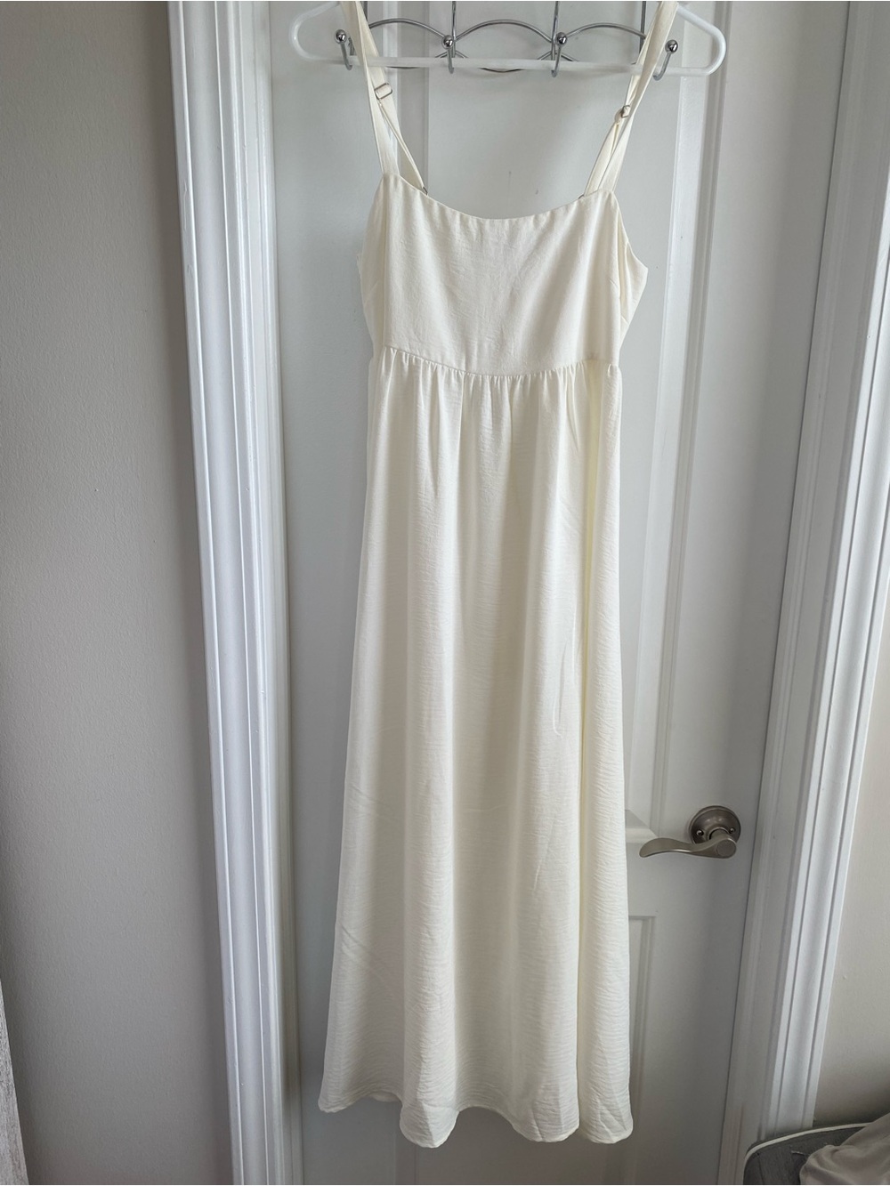 KLD Classic Ivory Maxi Dress with Square Neck